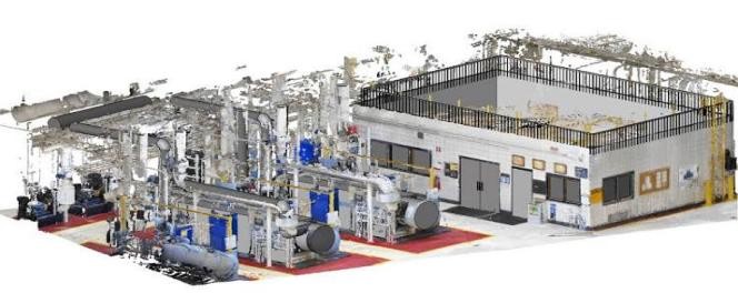 SAZEC GROUP 3D laser scan point cloud of process facility