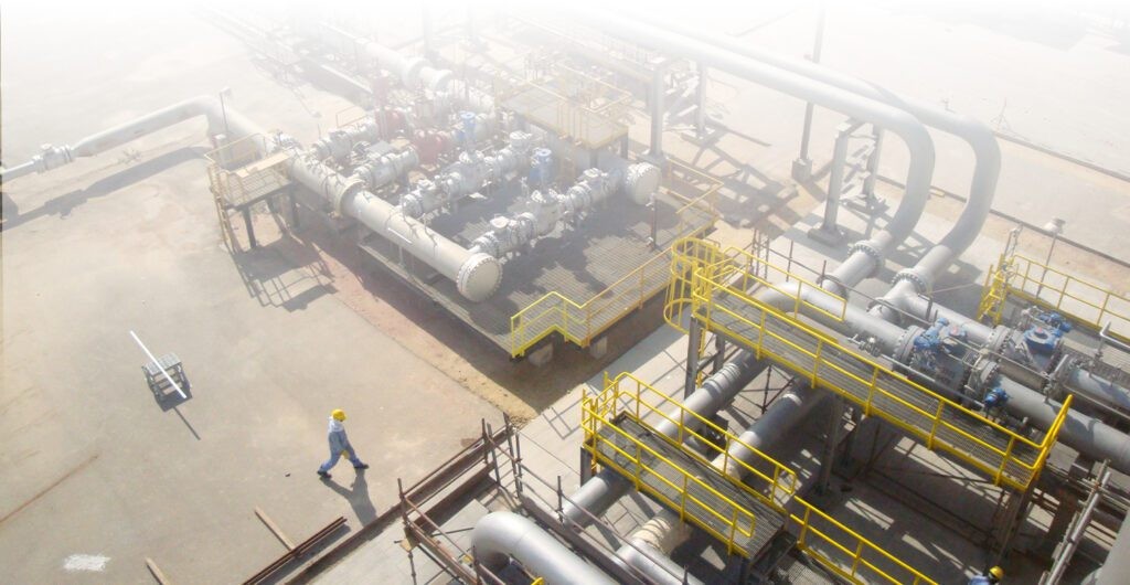 SAZEC GROUP pipeline valve manifold at desert installation